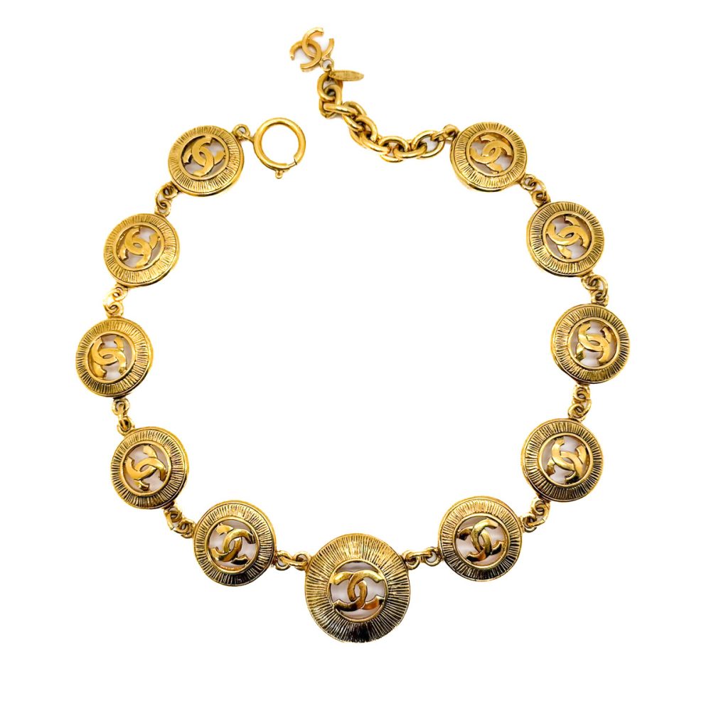 Vintage Chanel Sunburst Medallion Collar