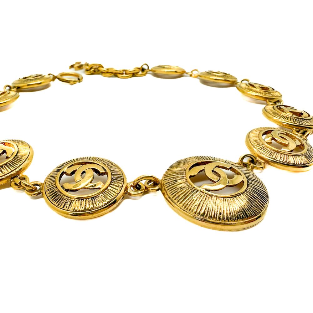 Vintage Chanel Sunburst Medallion Collar
