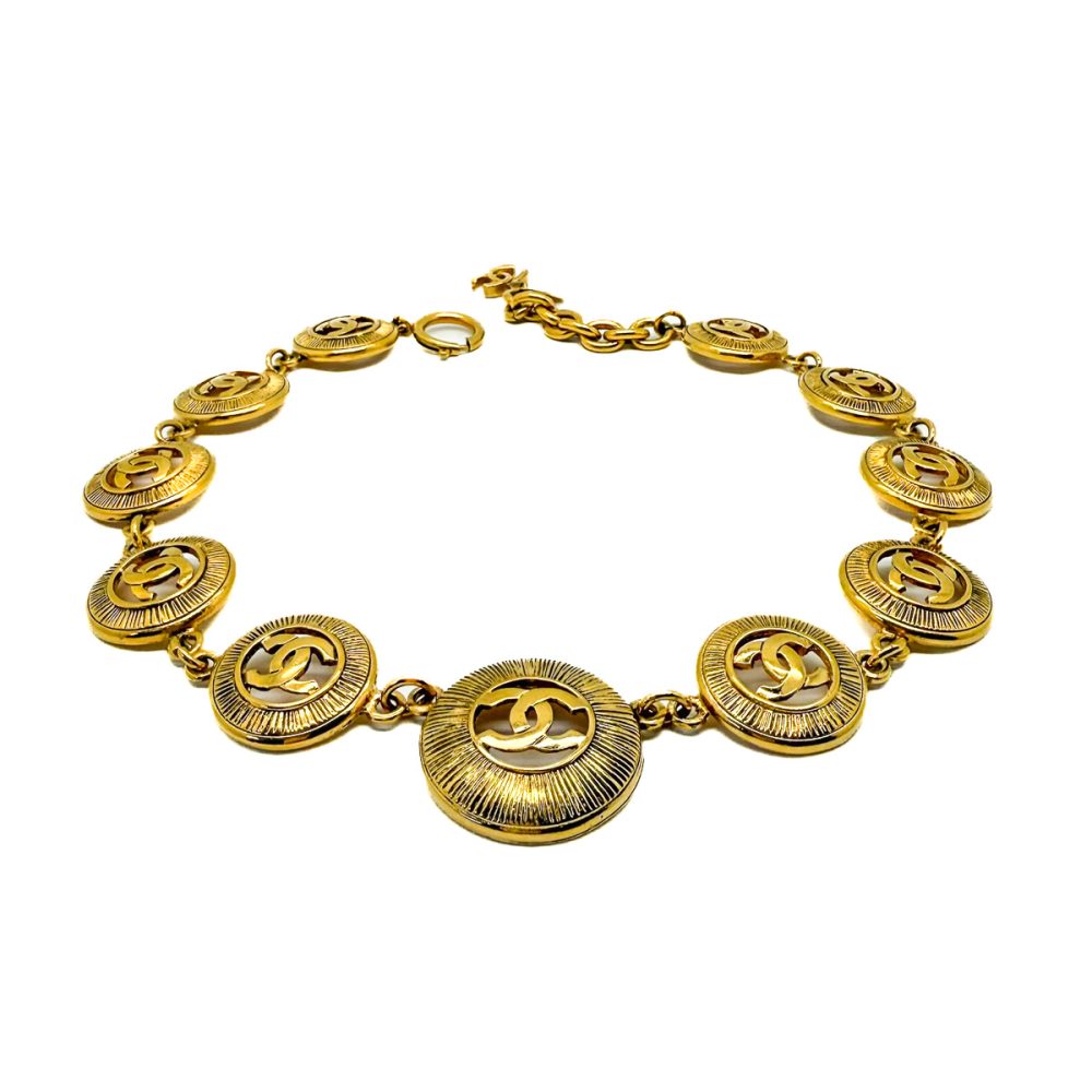 Vintage Chanel Sunburst Medallion Collar