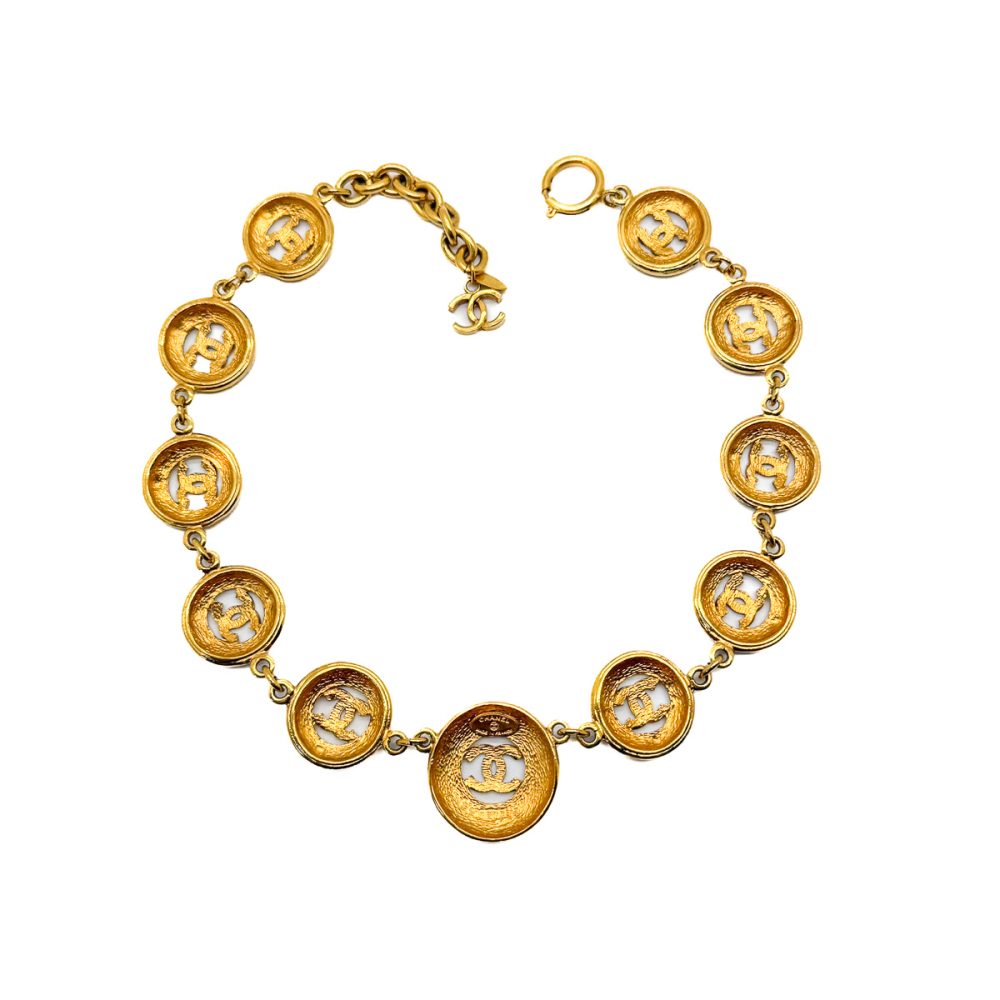 Vintage Chanel Sunburst Medallion Collar