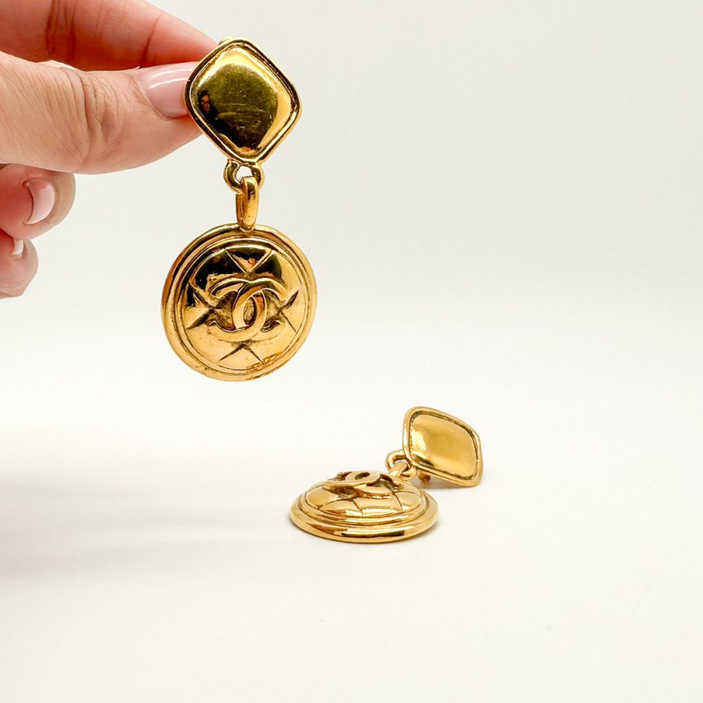 1980s vintage Chanel CC earrings