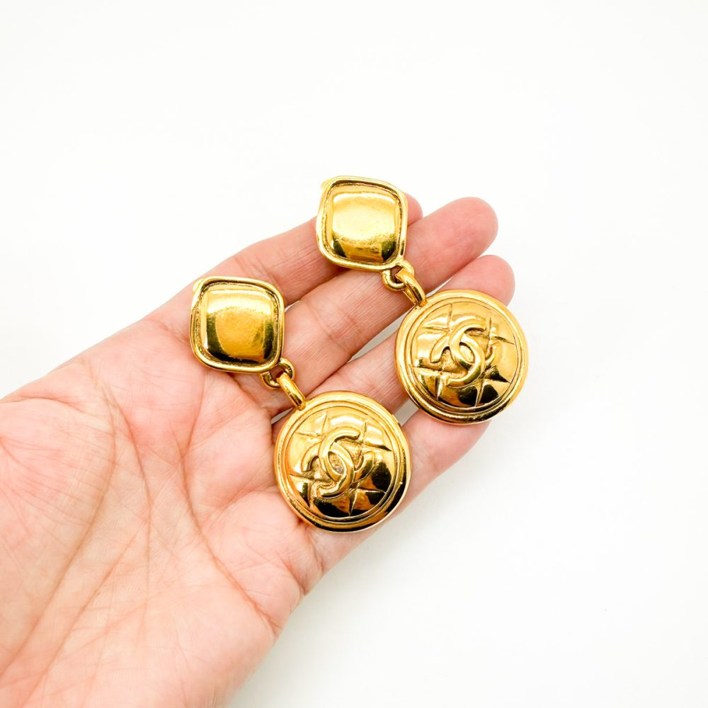 1980s vintage Chanel CC earrings