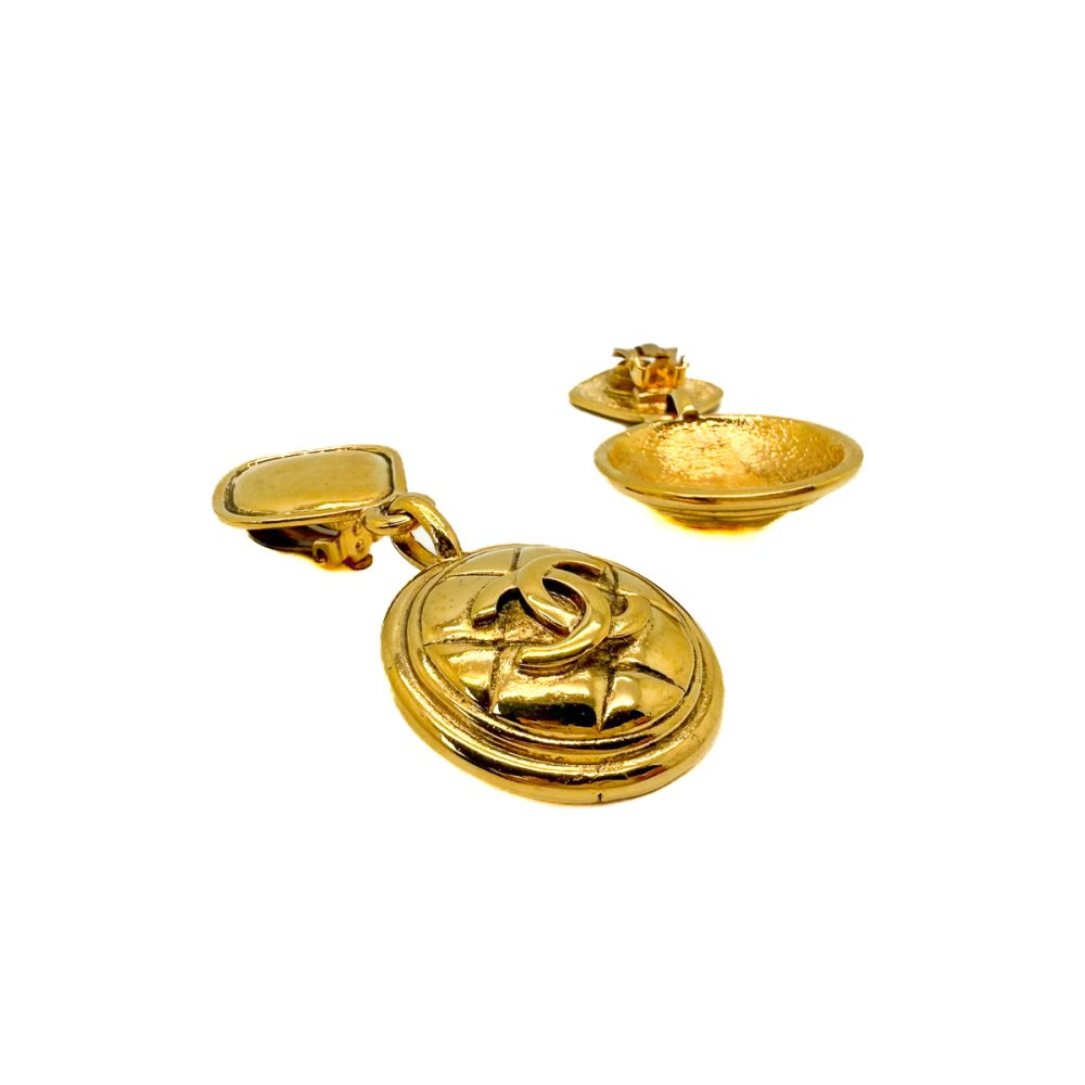 1980s vintage Chanel CC earrings