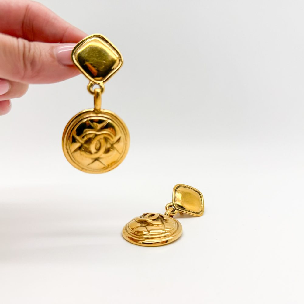1980s vintage Chanel CC earrings