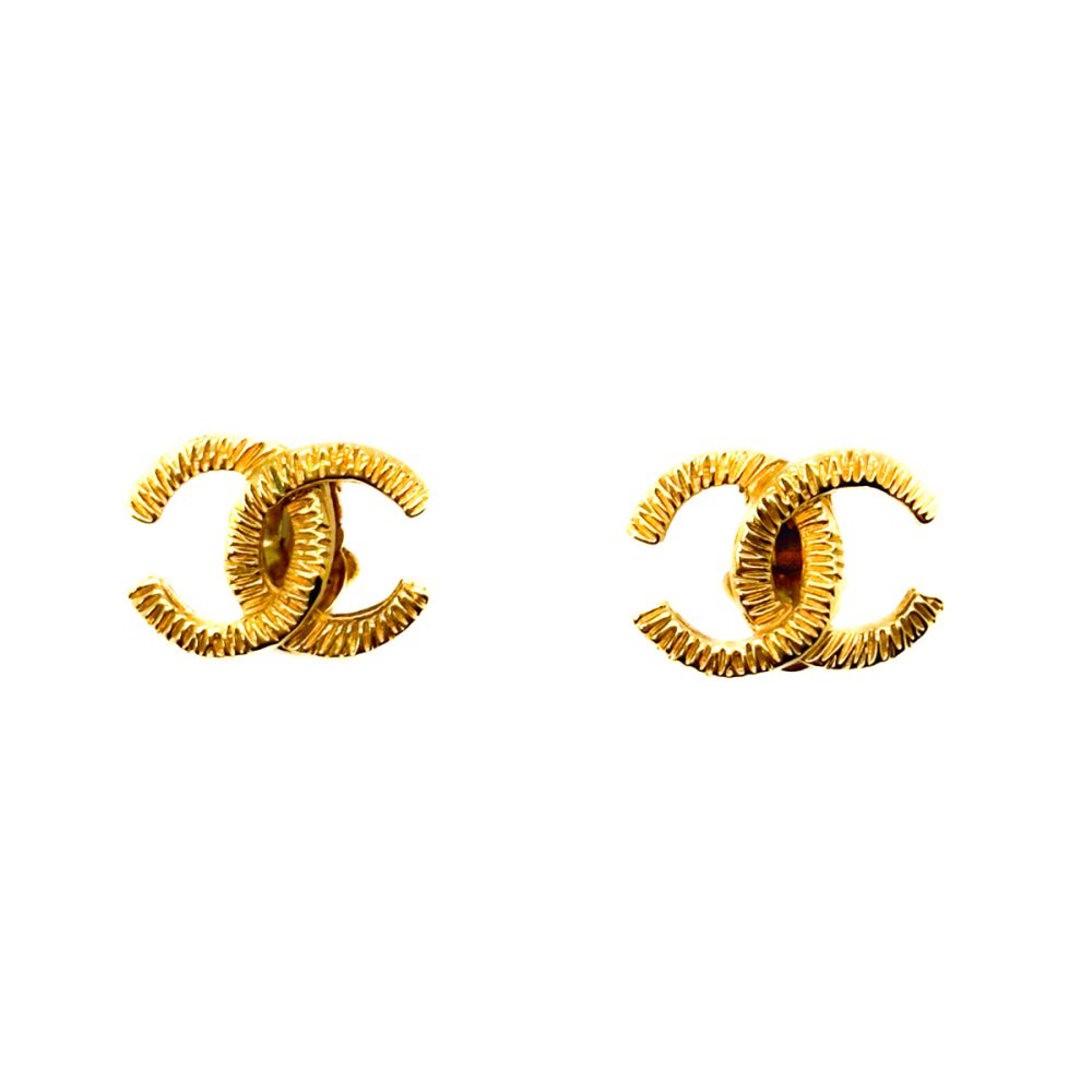 vintage Chanel CC logo earrings