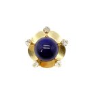 Jennifer Gibson Jewellery 2086 (1) Vintage Dior Lapis Flower Brooch
