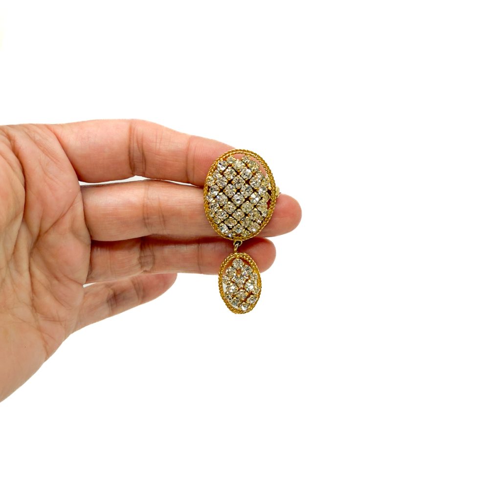 Vintage Dior Lattice Droplet Brooch
