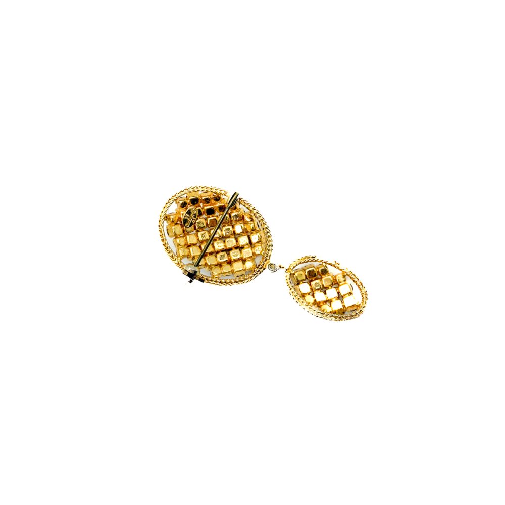 Vintage Dior Lattice Droplet Brooch