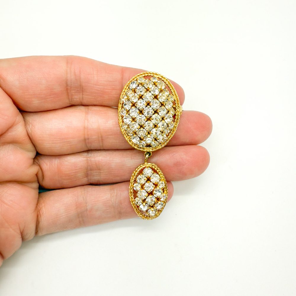 Vintage Dior Lattice Droplet Brooch