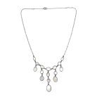 Jennifer Gibson Jewellery Antique Moonstone Droplet Necklace 2073 (2) Antique Silver Moonstone Necklace