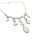 Jennifer Gibson Jewellery Antique Moonstone Droplet Necklace 2073 (3) Antique Silver Moonstone Necklace
