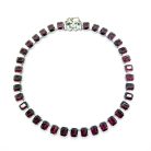Jennifer Gibson Jewellery Art Deco Amethyst Glass Riviere Necklace 2072 (2) Antique Art Deco Riviere Necklace