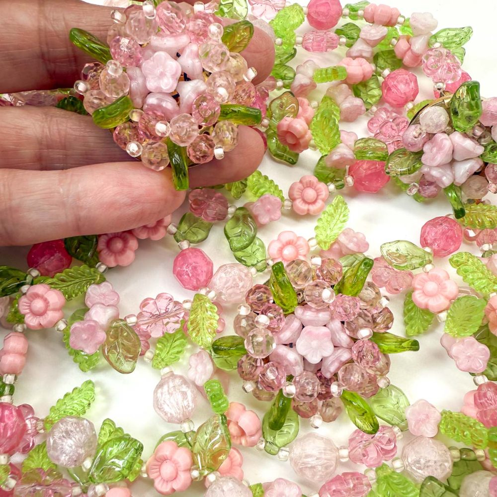 Vintage Christian Dior Floral Necklace and Earring Set