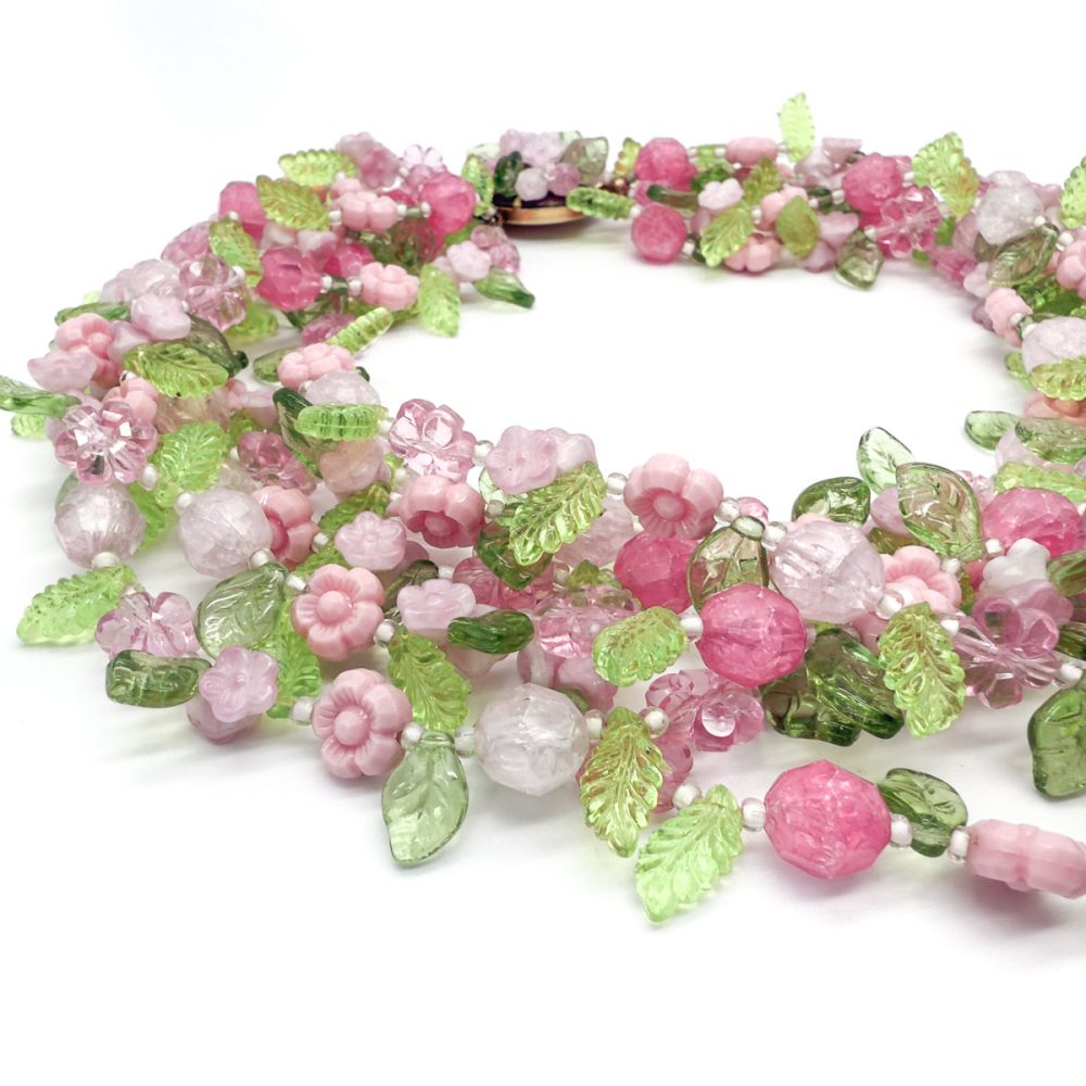 Vintage Christian Dior Floral Necklace and Earring Set