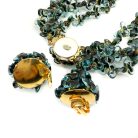 Vintage Christian Dior Teal Necklace and Earring set