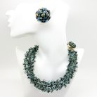 Vintage Christian Dior Teal Necklace and Earring set