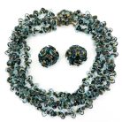 Vintage Christian Dior Teal Necklace and Earring set