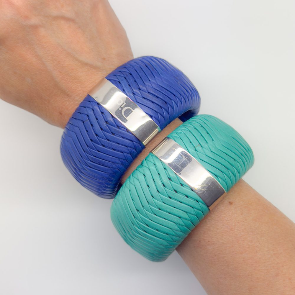 Vintage Christian Dior Leather Bangles