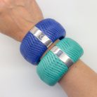 Jennifer Gibson Jewellery Vintage Christian Dior Leather Bangles 2106 (4) Vintage Christian Dior Leather Bangles