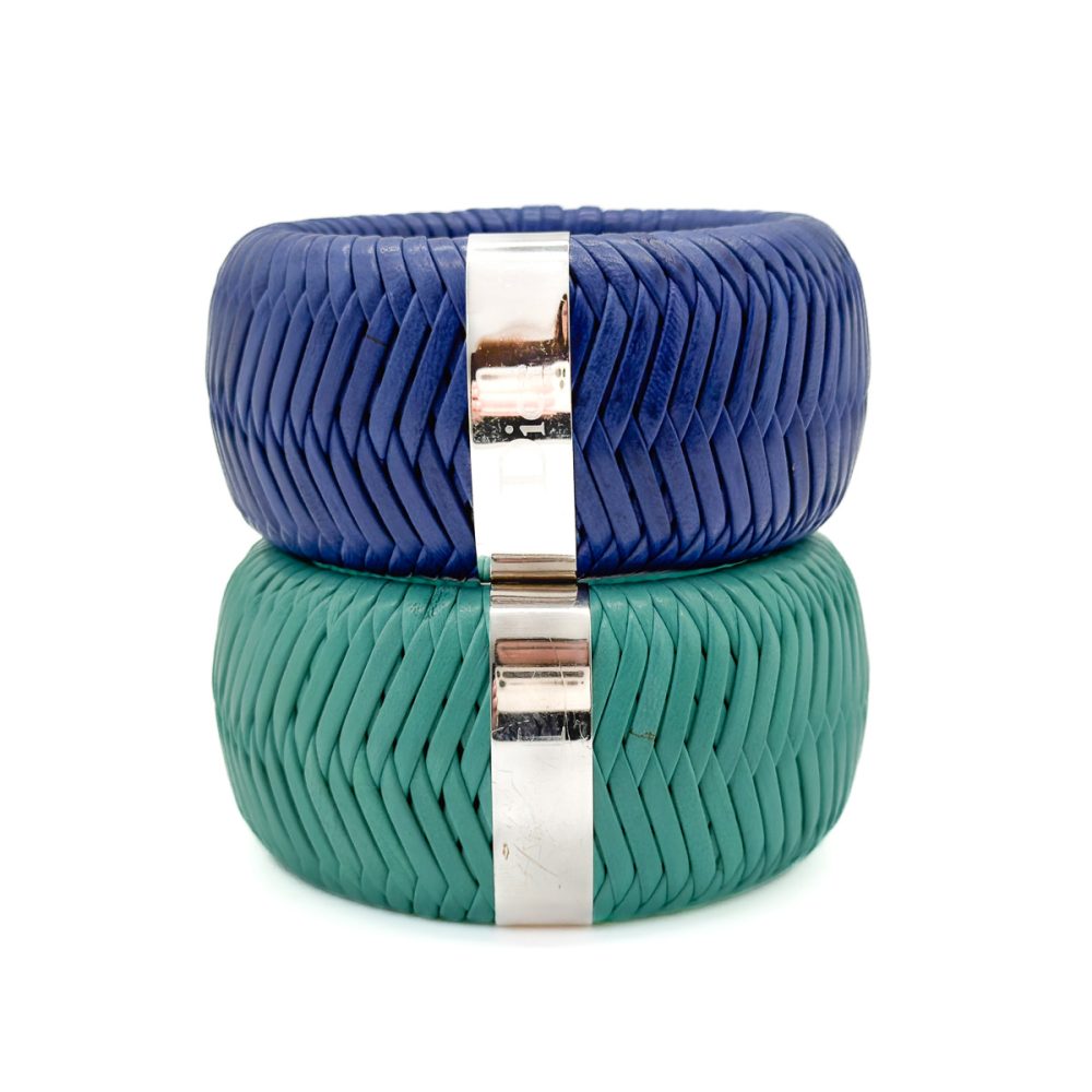 Vintage Christian Dior Leather Bangles