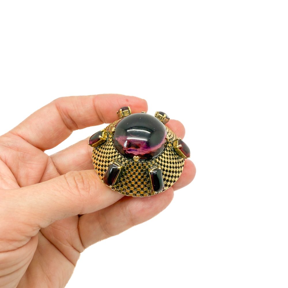 Vintage Dior Amethyst Sputnik Brooch
