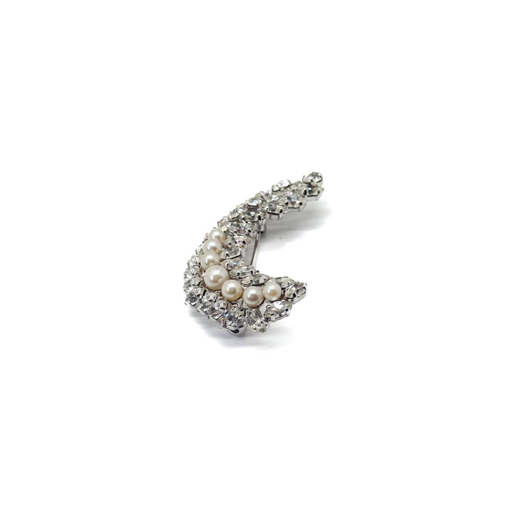 Vintage Dior Crystal Pearl Brooch