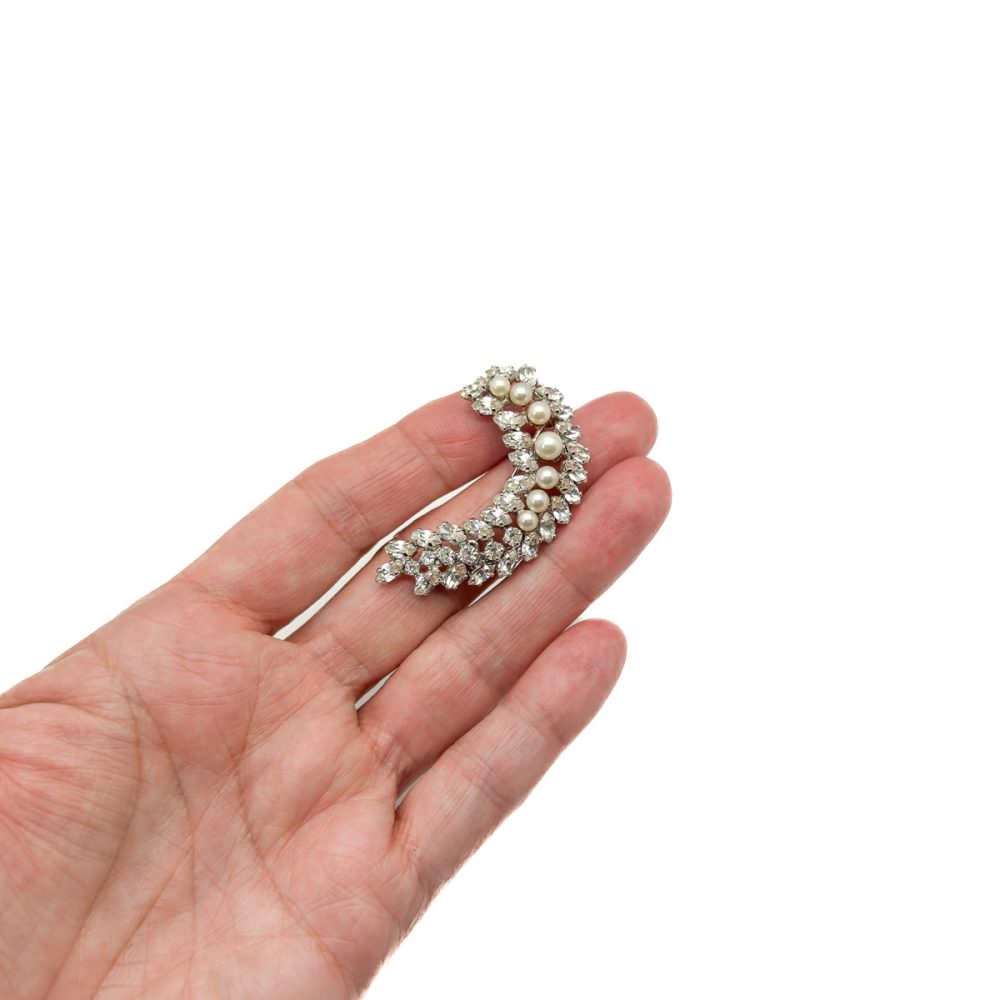 Vintage Dior Crystal Pearl Brooch