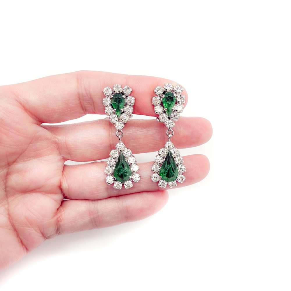 Vintage Dior Emerald Drop Earrings