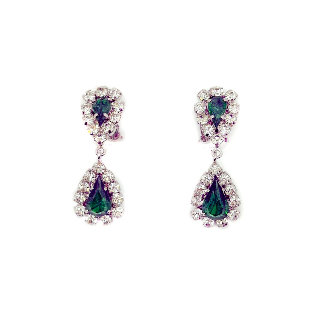 Vintage Dior Emerald Drop Earrings