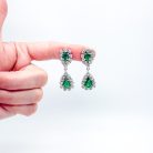 Jennifer Gibson Jewellery Vintage Dior Emerald Drop Earrings 1972 2094 (5) Vintage Dior Emerald Drop Earrings