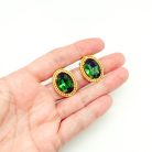 Jennifer Gibson Jewellery Vintage Dior Emerald Earrings 1968 2095 (1) Vintage Dior Emerald Earrings
