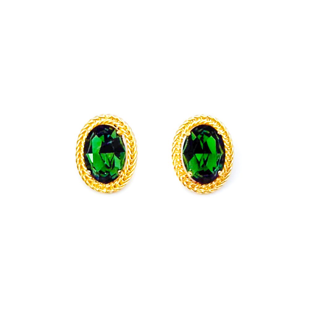 Vintage Dior Emerald Earrings