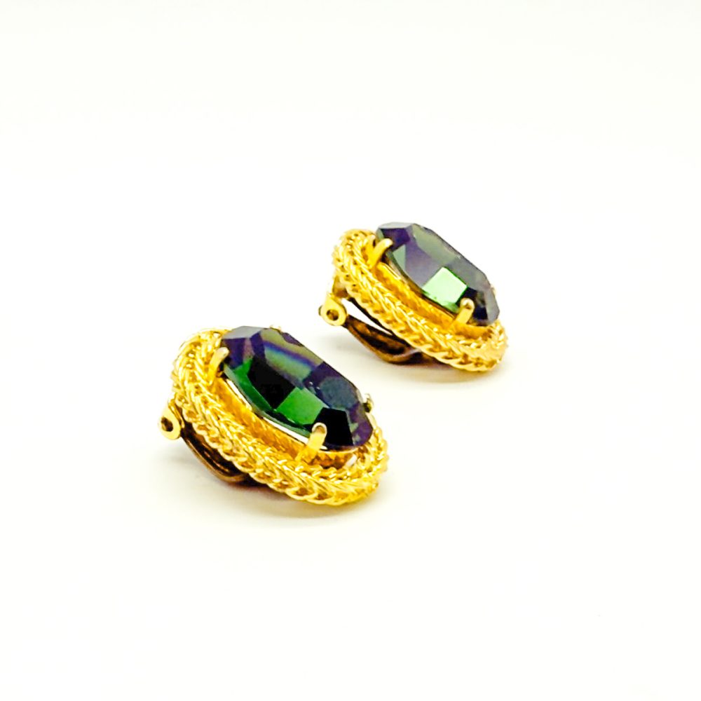 Vintage Dior Emerald Earrings