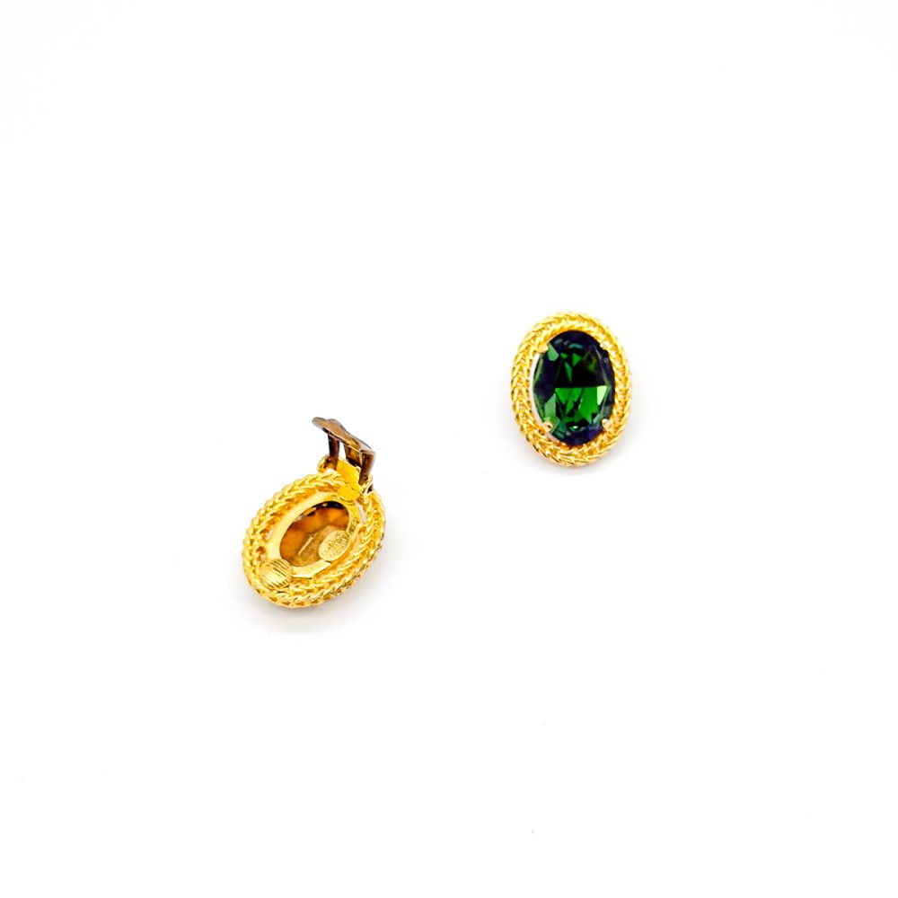 Vintage Dior Emerald Earrings