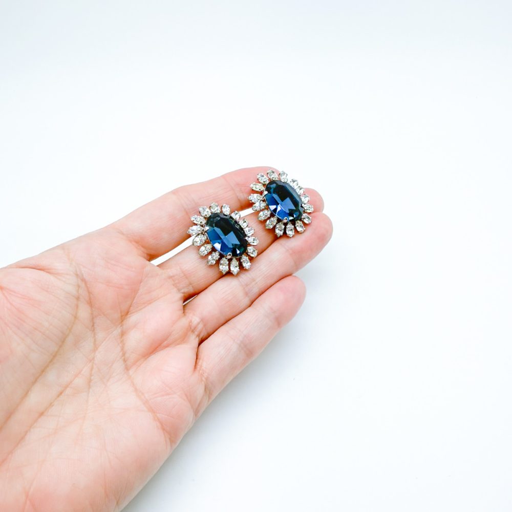 Vintage Dior Sapphire Marquise Earrings