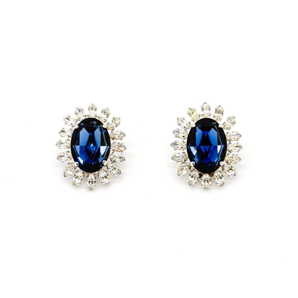 Vintage Dior Sapphire Marquise Earrings