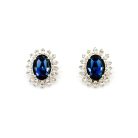Jennifer Gibson Jewellery Vintage Dior Sapphire Marquise Earrings 1968 2096 (2) Vintage Dior Sapphire Marquise Earrings