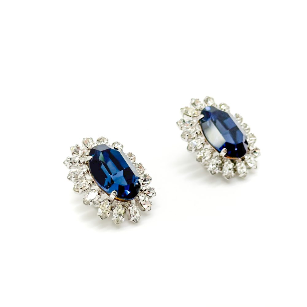 Vintage Dior Sapphire Marquise Earrings