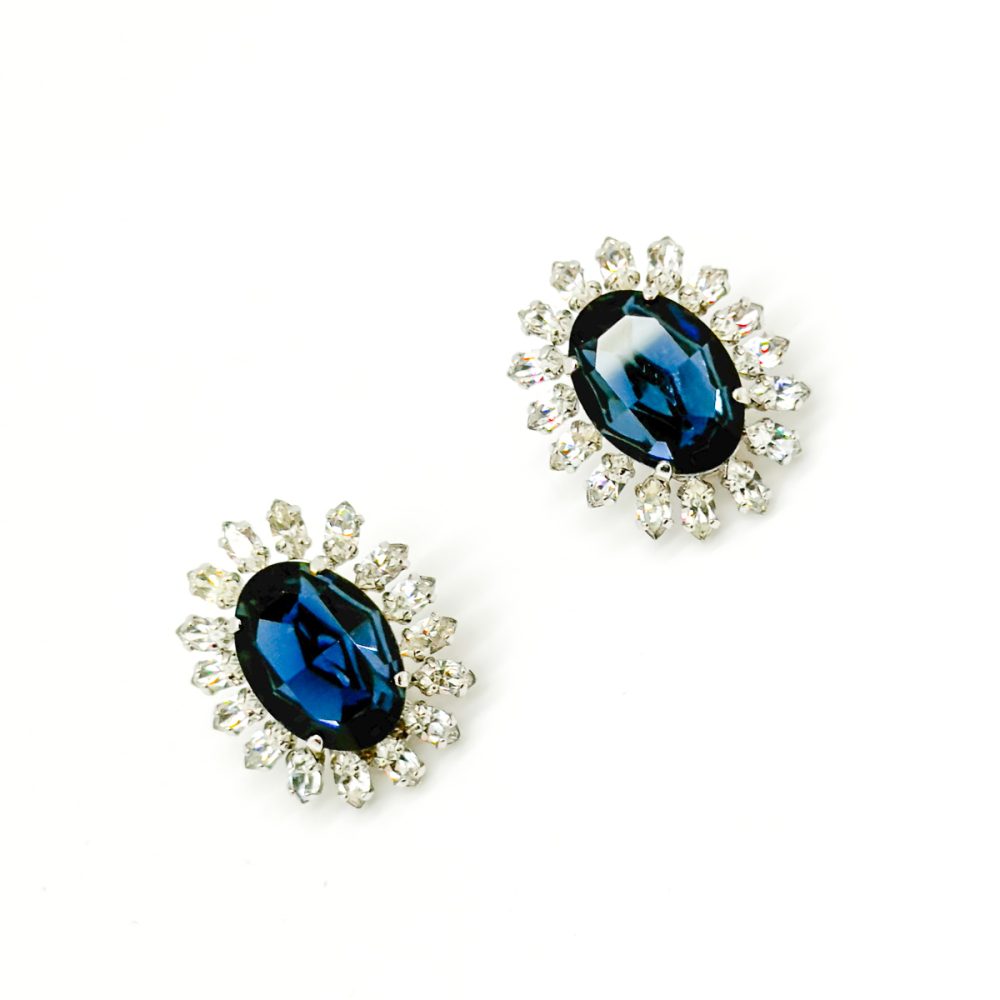 Vintage Dior Sapphire Marquise Earrings