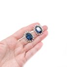 Jennifer Gibson Jewellery Vintage Dior Sapphire Marquise Earrings 1968 2096 (8) Vintage Dior Sapphire Marquise Earrings