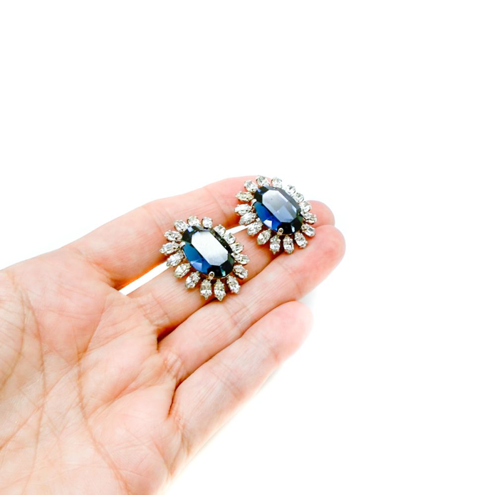 Vintage Dior Sapphire Marquise Earrings