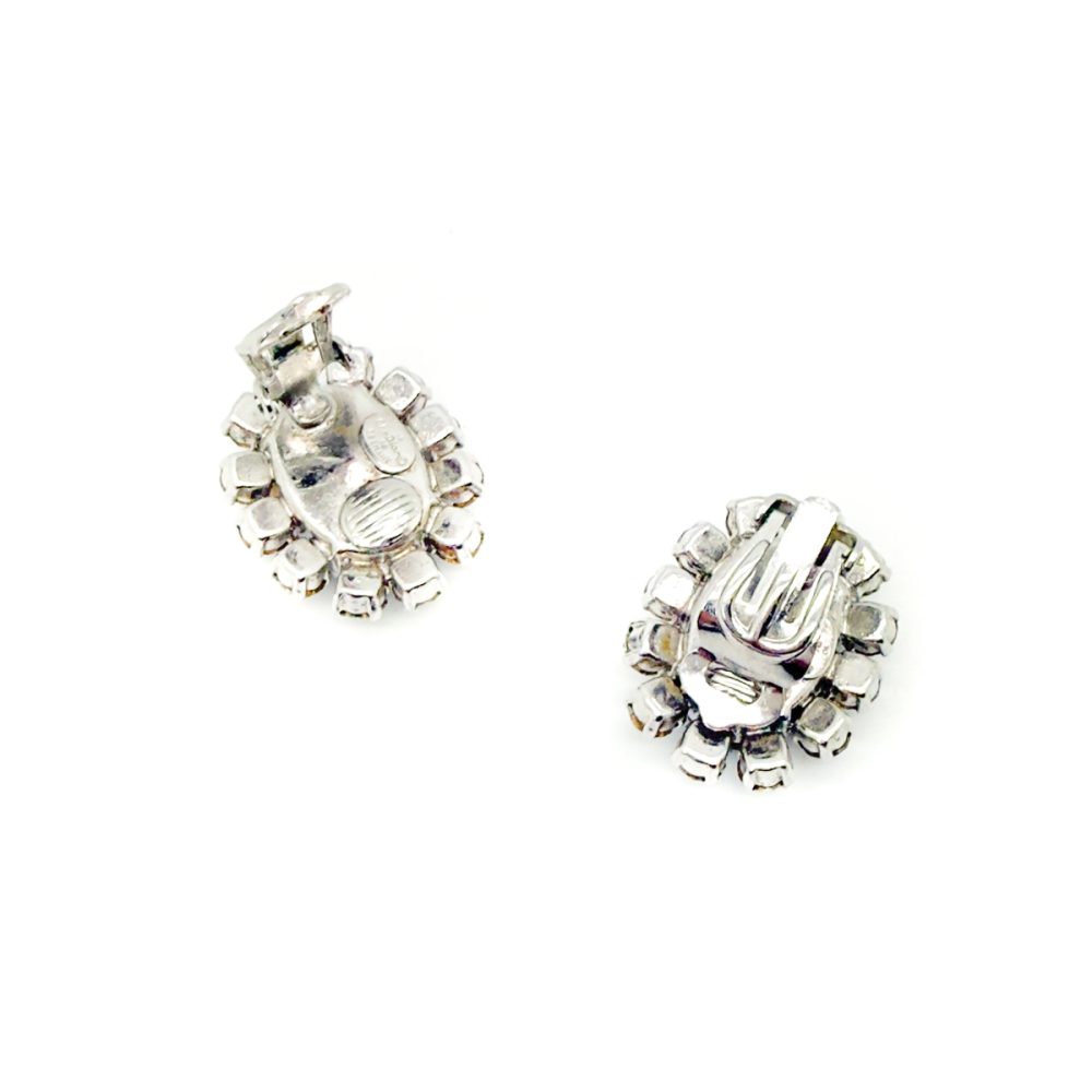 Vintage Dior Sapphire Paste Earrings
