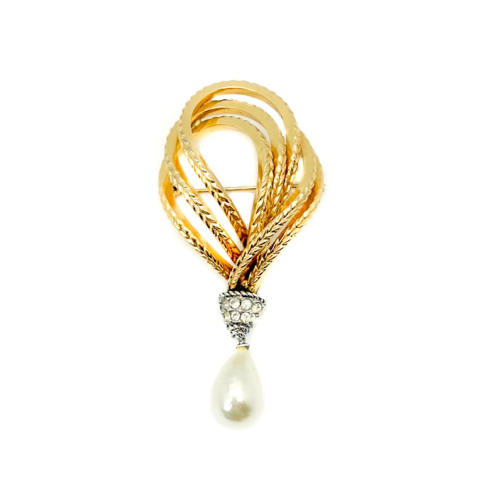 Vintage Grosse Pearl Droplet Brooch