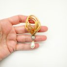 Jennifer Gibson Jewellery Vintage Grosse Pearl Droplet Brooch 2088 (6) Vintage Grosse Pearl Droplet Brooch