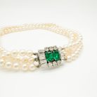 Jennifer Gibson Jewellery 2109 (7) Vintage Pearl & Emerald Paste Choker