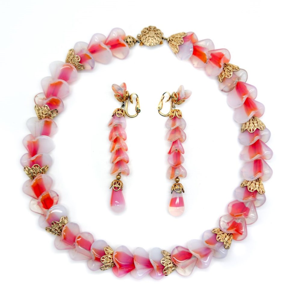 Vintage Napier Opaline Glass Necklace
