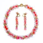 Jennifer Gibson Jewellery Napier Art Glass Necklace 2100 (5) Vintage Napier Opaline Glass Necklace