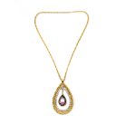 Jennifer Gibson Jewellery Vintage Hobe Eye Necklace 2102 (2) Vintage Hobé Amethyst Eye Necklace