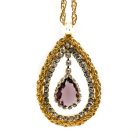 Jennifer Gibson Jewellery Vintage Hobe Eye Necklace 2102 (7) Vintage Hobé Amethyst Eye Necklace