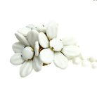 Jennifer Gibson Jewellery Vintage Miriam Haskell Milk Glass Corsage Necklace 2101 (5) Vintage Miriam Haskell White Flower Necklace
